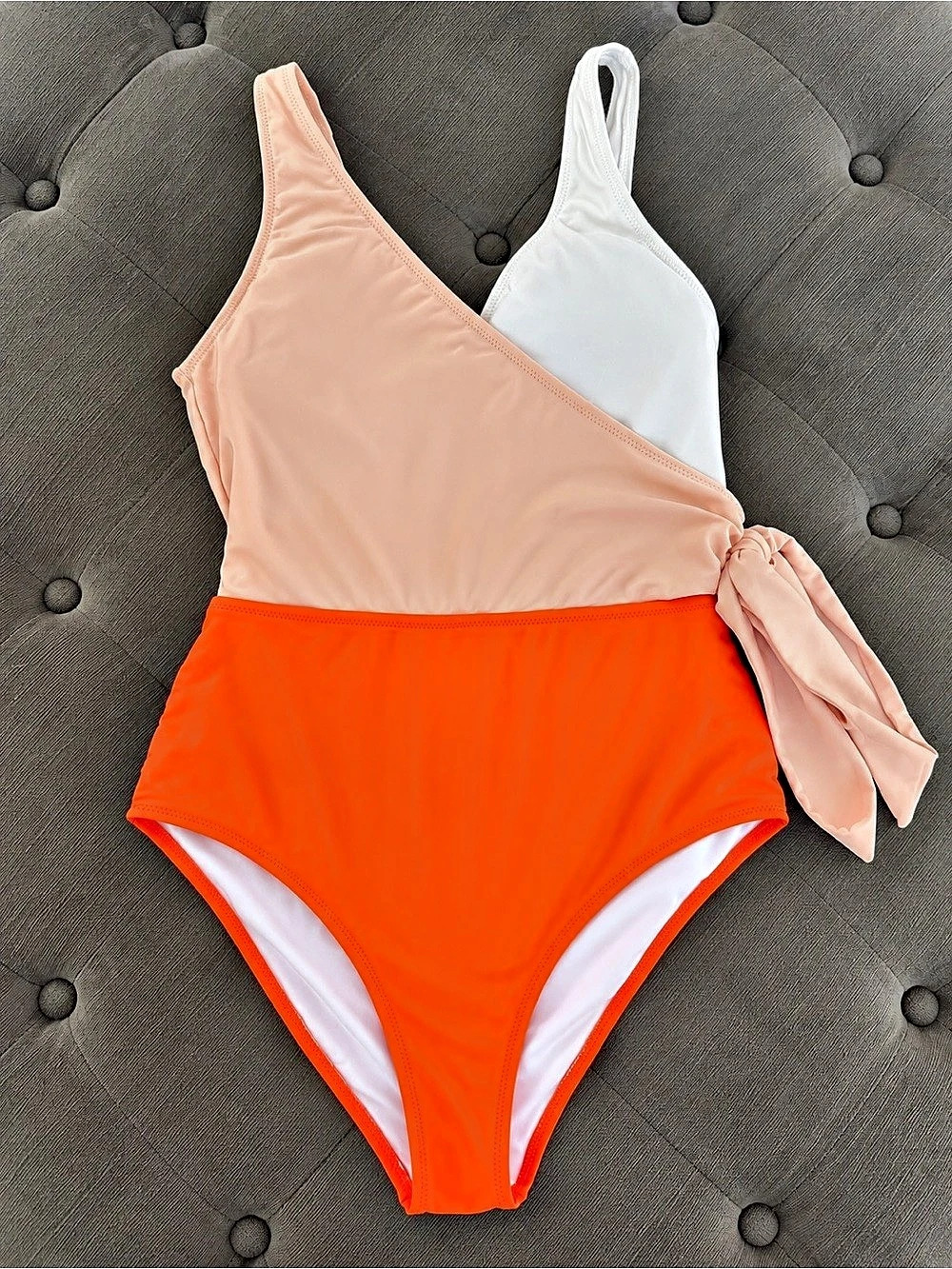 Color Block One Piece Swimsuit